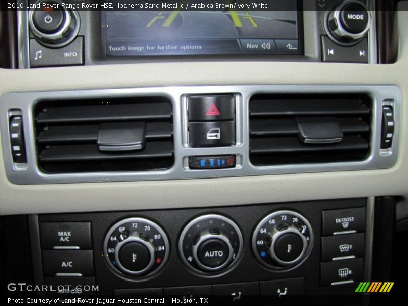 Ipanema Sand Metallic / Arabica Brown/Ivory White 2010 Land Rover Range Rover HSE