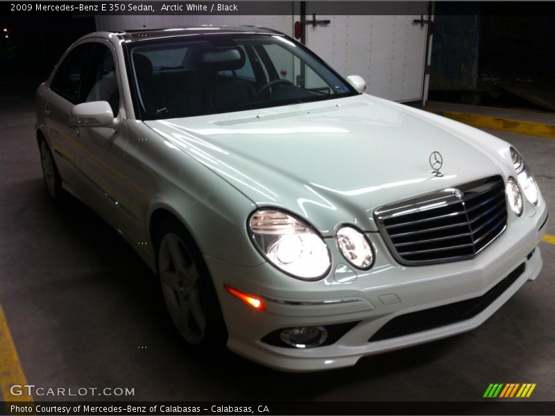 Arctic White / Black 2009 Mercedes-Benz E 350 Sedan
