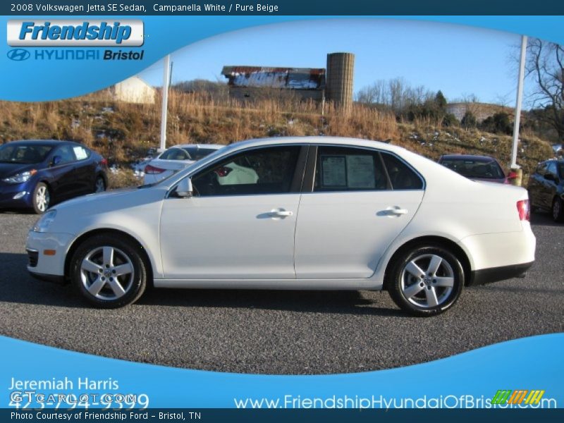 Campanella White / Pure Beige 2008 Volkswagen Jetta SE Sedan