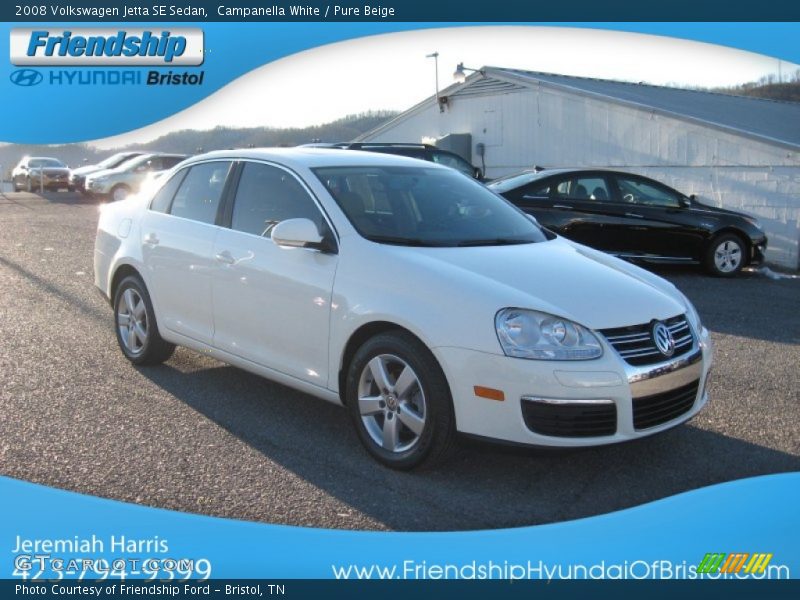 Campanella White / Pure Beige 2008 Volkswagen Jetta SE Sedan