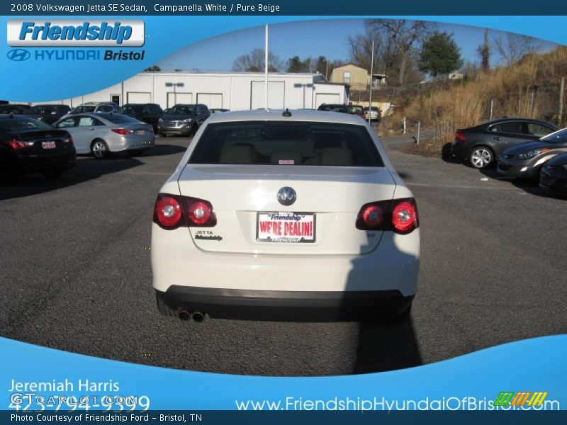 Campanella White / Pure Beige 2008 Volkswagen Jetta SE Sedan
