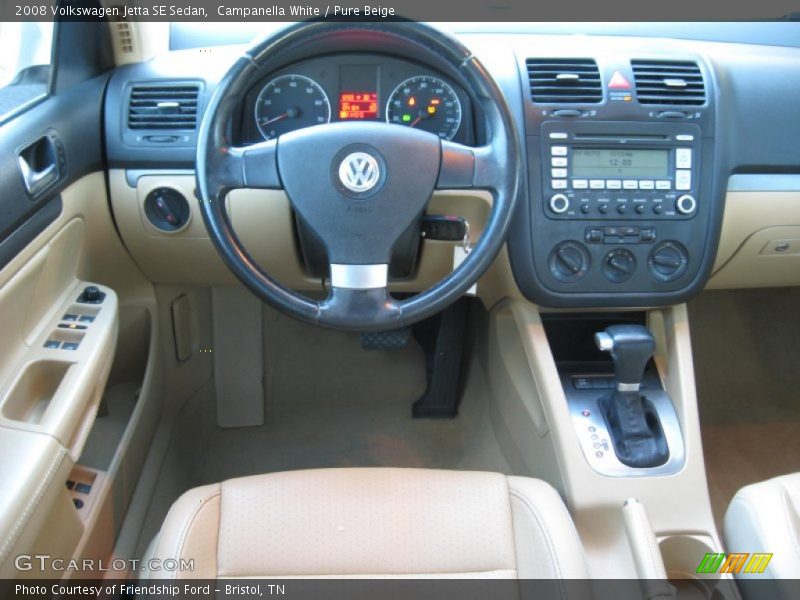 Campanella White / Pure Beige 2008 Volkswagen Jetta SE Sedan