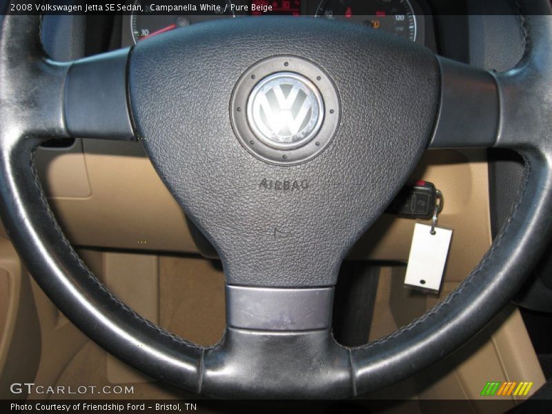 Campanella White / Pure Beige 2008 Volkswagen Jetta SE Sedan