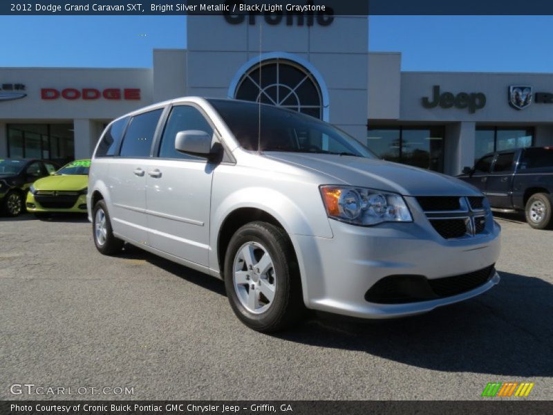 Bright Silver Metallic / Black/Light Graystone 2012 Dodge Grand Caravan SXT