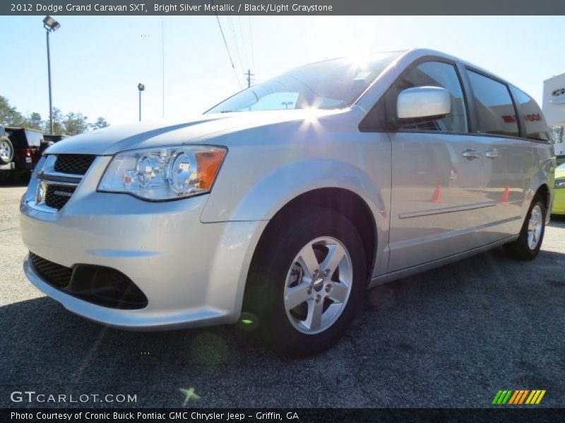 Bright Silver Metallic / Black/Light Graystone 2012 Dodge Grand Caravan SXT
