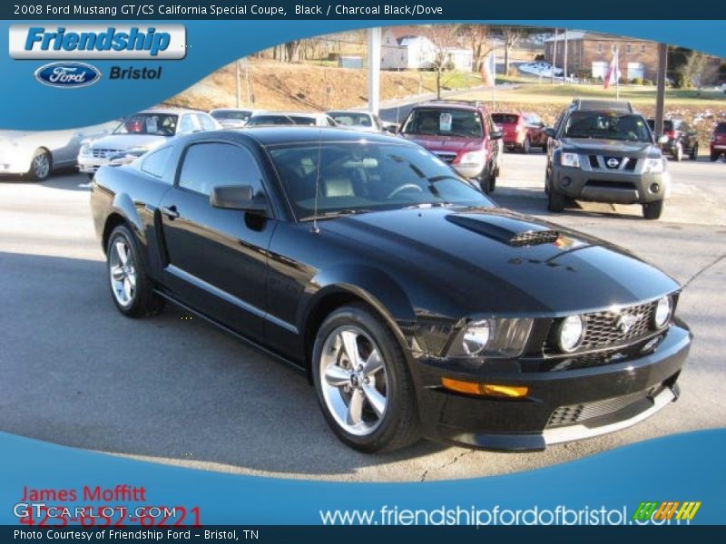 Black / Charcoal Black/Dove 2008 Ford Mustang GT/CS California Special Coupe