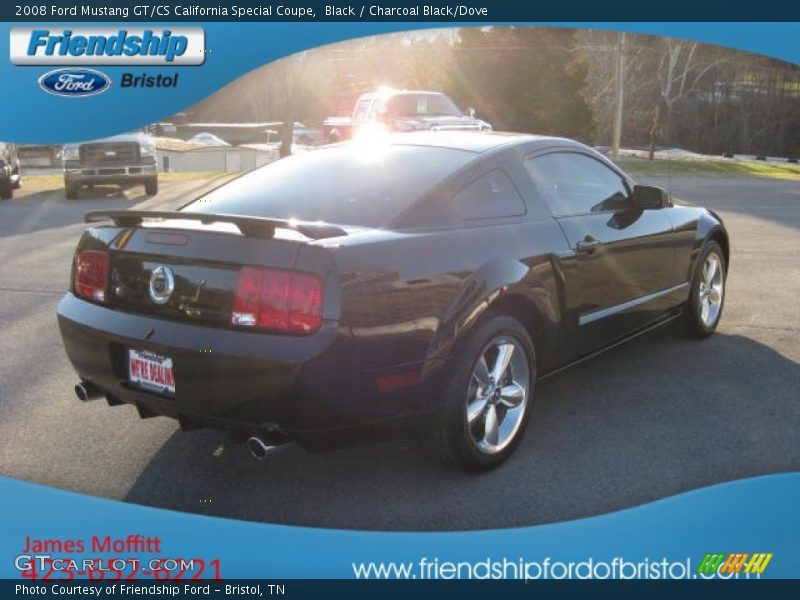 Black / Charcoal Black/Dove 2008 Ford Mustang GT/CS California Special Coupe