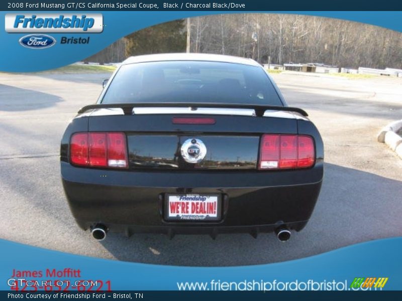 Black / Charcoal Black/Dove 2008 Ford Mustang GT/CS California Special Coupe