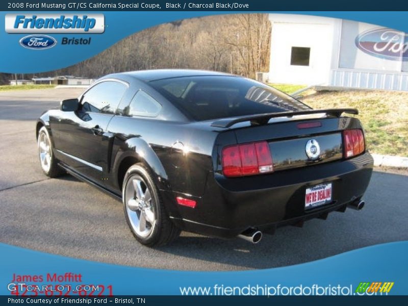 Black / Charcoal Black/Dove 2008 Ford Mustang GT/CS California Special Coupe