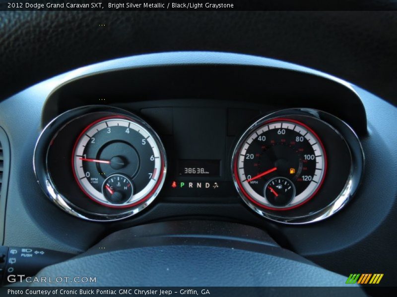 Bright Silver Metallic / Black/Light Graystone 2012 Dodge Grand Caravan SXT