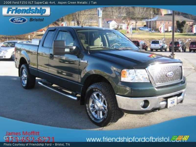 Aspen Green Metallic / Tan 2006 Ford F150 XLT SuperCab 4x4