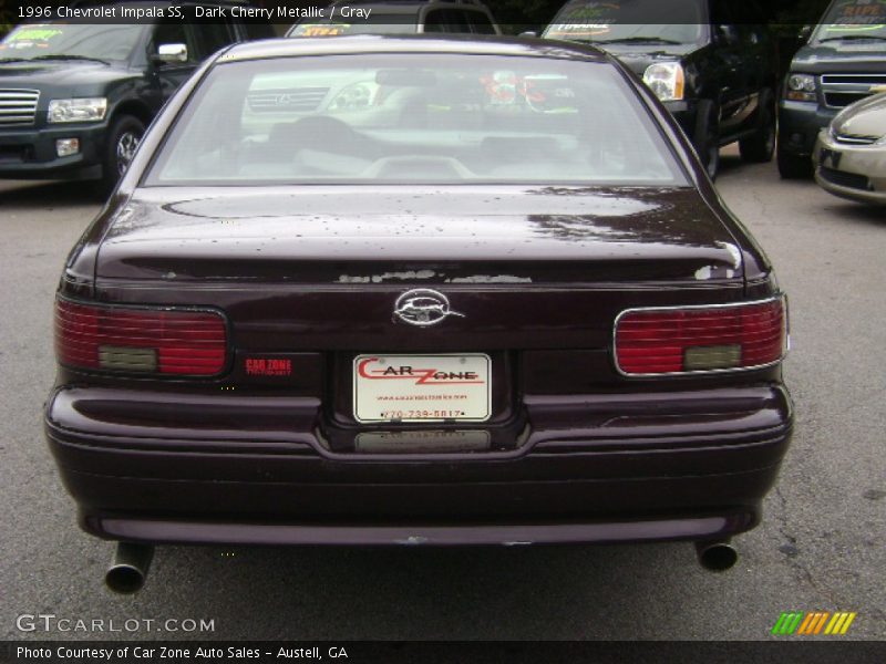 Dark Cherry Metallic / Gray 1996 Chevrolet Impala SS