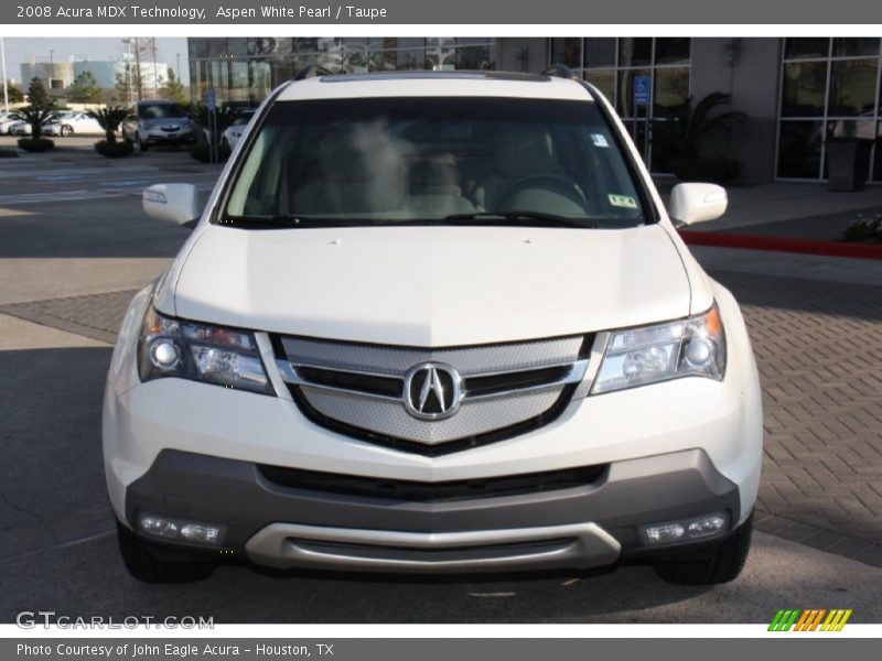 Aspen White Pearl / Taupe 2008 Acura MDX Technology
