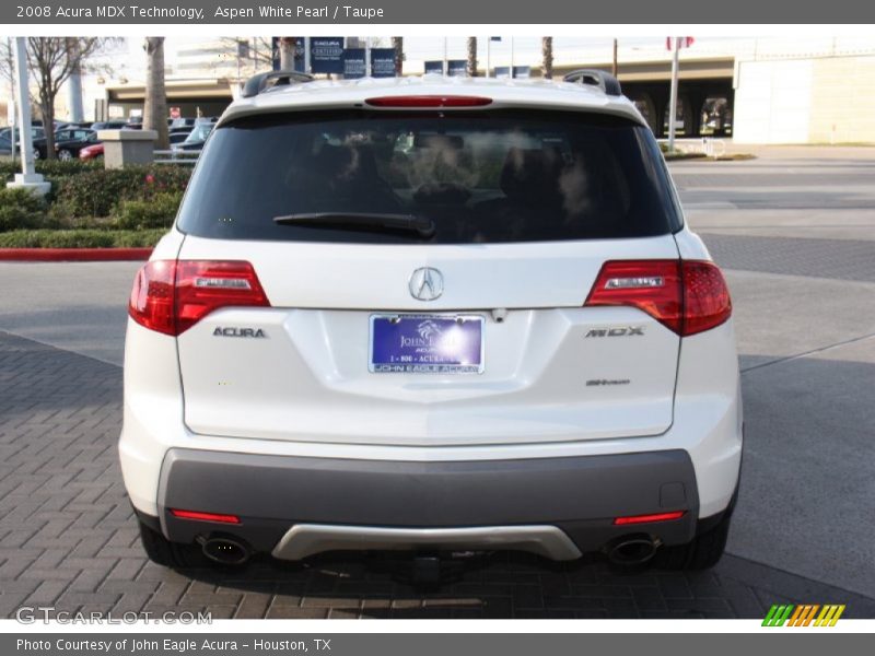 Aspen White Pearl / Taupe 2008 Acura MDX Technology