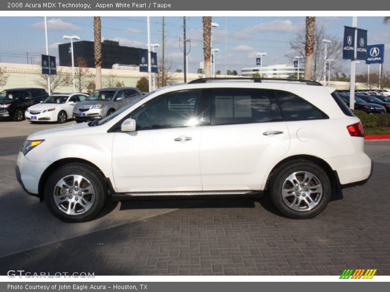 Aspen White Pearl / Taupe 2008 Acura MDX Technology