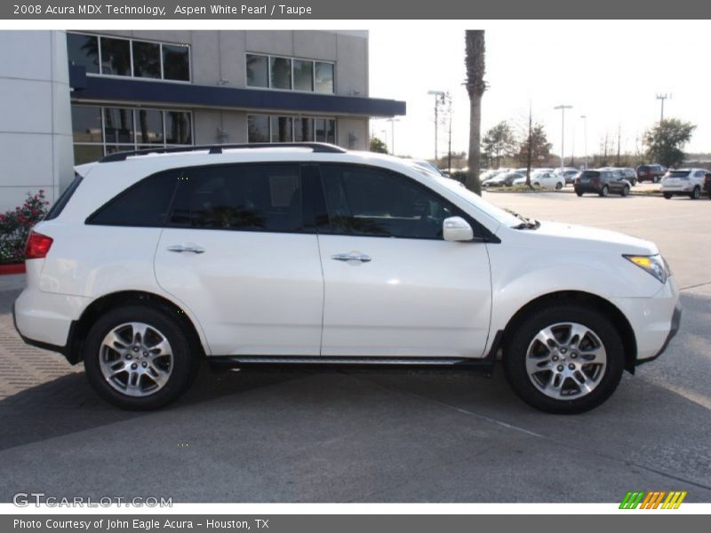 Aspen White Pearl / Taupe 2008 Acura MDX Technology