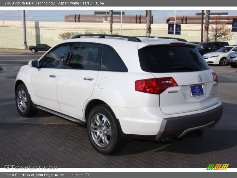 Aspen White Pearl / Taupe 2008 Acura MDX Technology