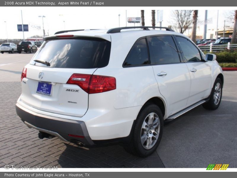 Aspen White Pearl / Taupe 2008 Acura MDX Technology