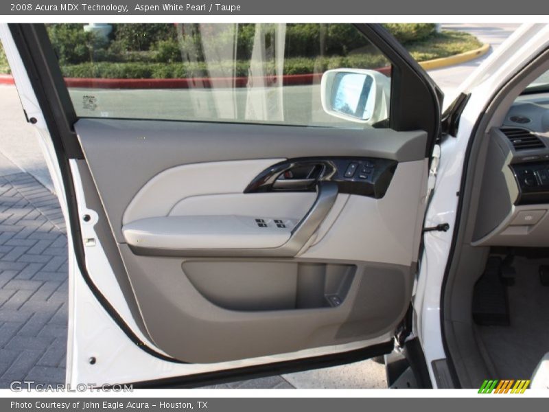 Aspen White Pearl / Taupe 2008 Acura MDX Technology