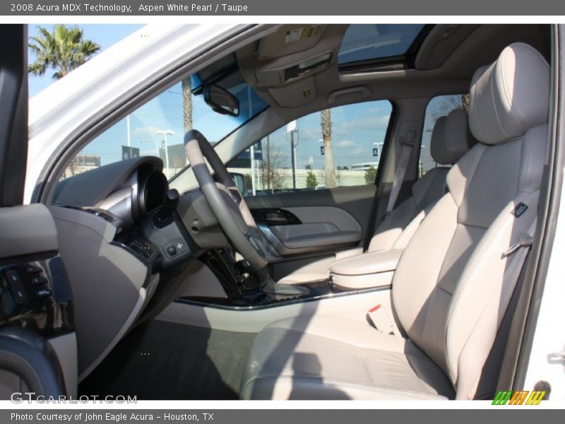 Aspen White Pearl / Taupe 2008 Acura MDX Technology
