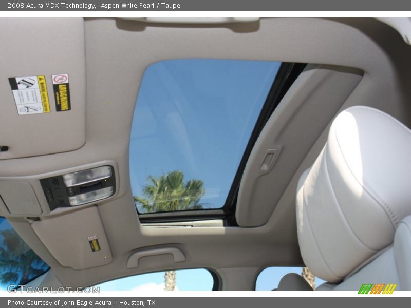 Aspen White Pearl / Taupe 2008 Acura MDX Technology