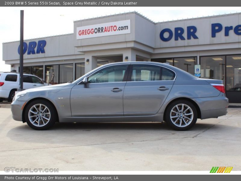 Space Grey Metallic / Grey Dakota Leather 2009 BMW 5 Series 550i Sedan