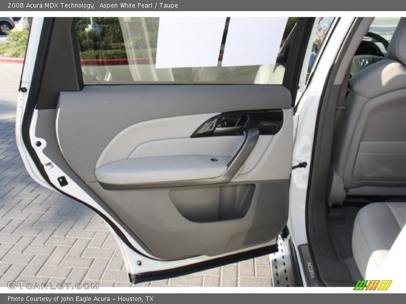 Aspen White Pearl / Taupe 2008 Acura MDX Technology