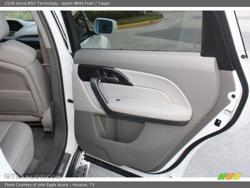 Aspen White Pearl / Taupe 2008 Acura MDX Technology
