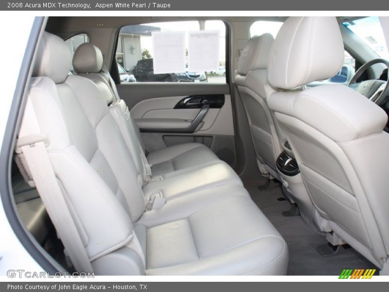 Aspen White Pearl / Taupe 2008 Acura MDX Technology