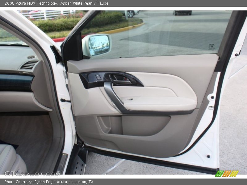 Aspen White Pearl / Taupe 2008 Acura MDX Technology