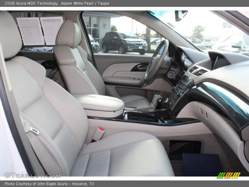 Aspen White Pearl / Taupe 2008 Acura MDX Technology