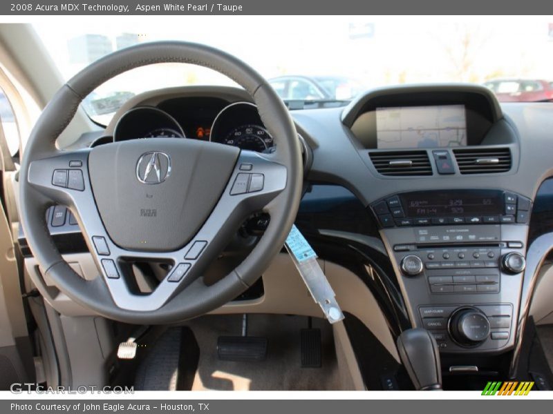 Aspen White Pearl / Taupe 2008 Acura MDX Technology