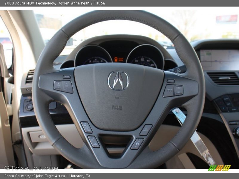 Aspen White Pearl / Taupe 2008 Acura MDX Technology