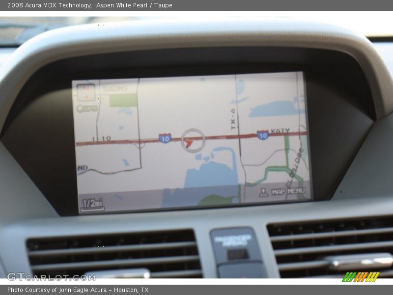 Aspen White Pearl / Taupe 2008 Acura MDX Technology