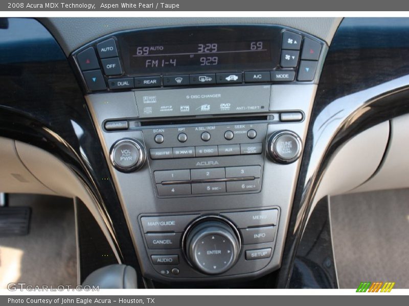 Aspen White Pearl / Taupe 2008 Acura MDX Technology