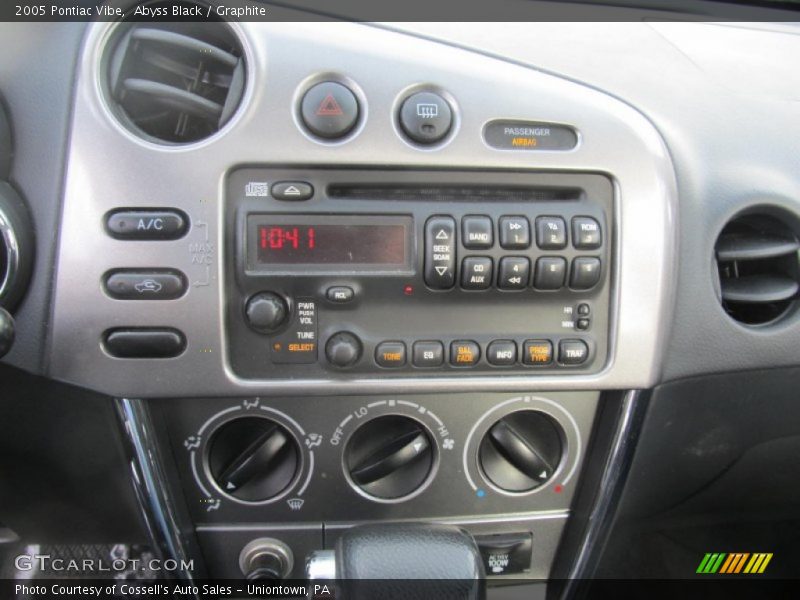 Controls of 2005 Vibe 