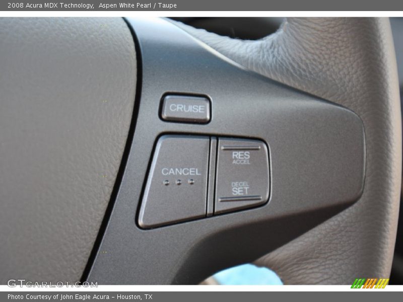 Aspen White Pearl / Taupe 2008 Acura MDX Technology