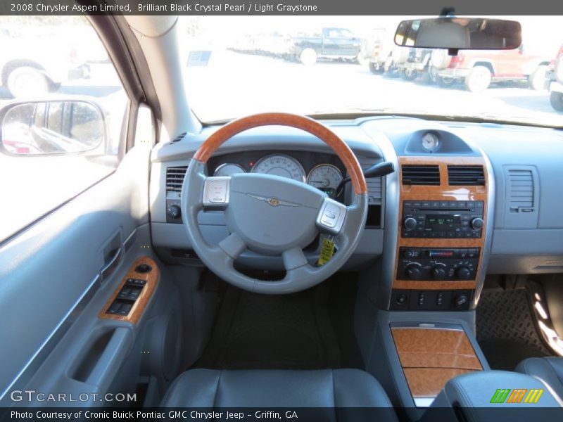 Brilliant Black Crystal Pearl / Light Graystone 2008 Chrysler Aspen Limited