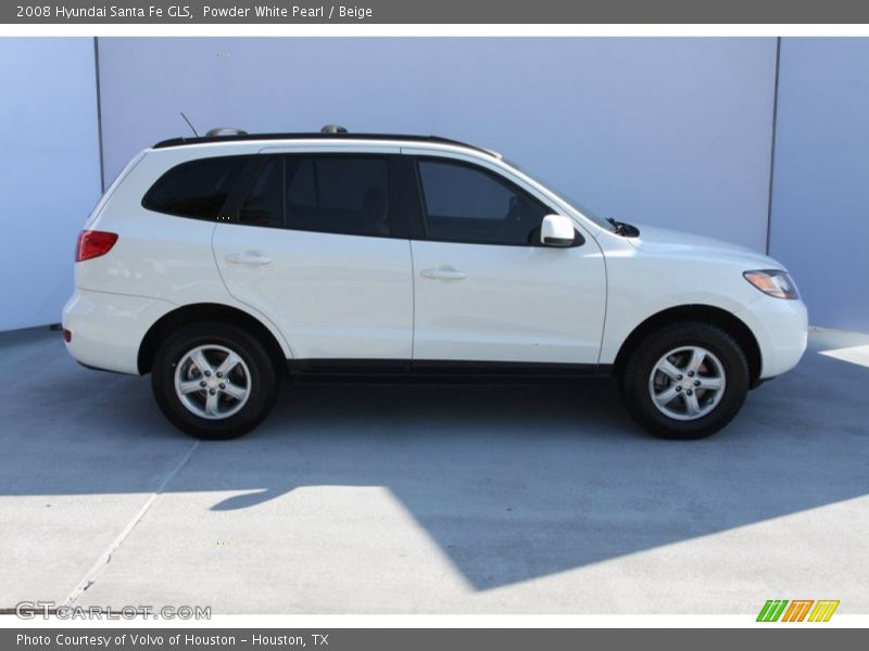 Powder White Pearl / Beige 2008 Hyundai Santa Fe GLS