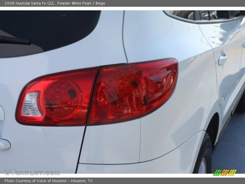 Powder White Pearl / Beige 2008 Hyundai Santa Fe GLS