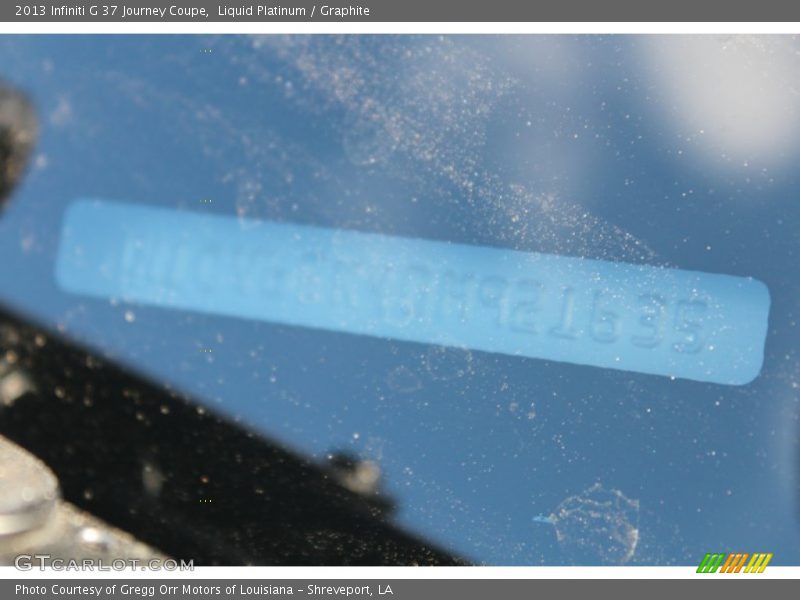 Liquid Platinum / Graphite 2013 Infiniti G 37 Journey Coupe