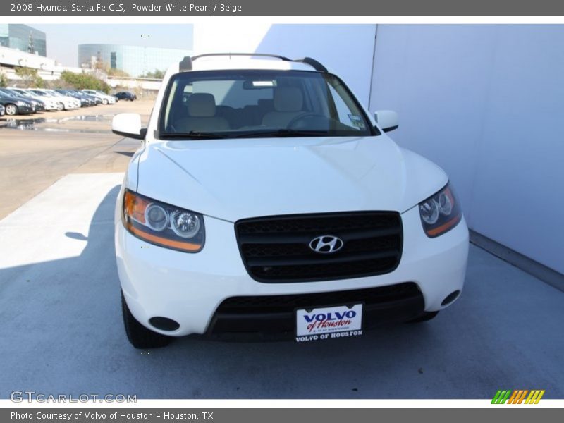 Powder White Pearl / Beige 2008 Hyundai Santa Fe GLS