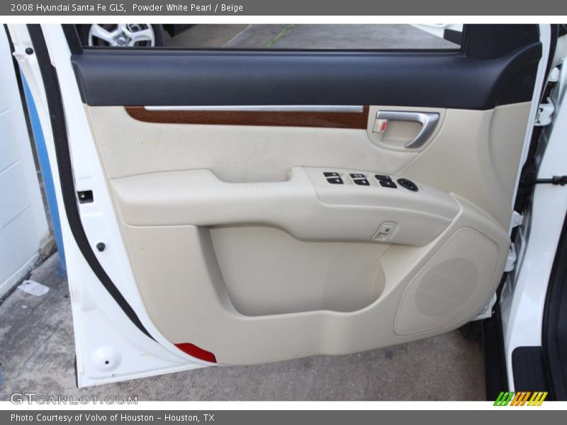 Powder White Pearl / Beige 2008 Hyundai Santa Fe GLS