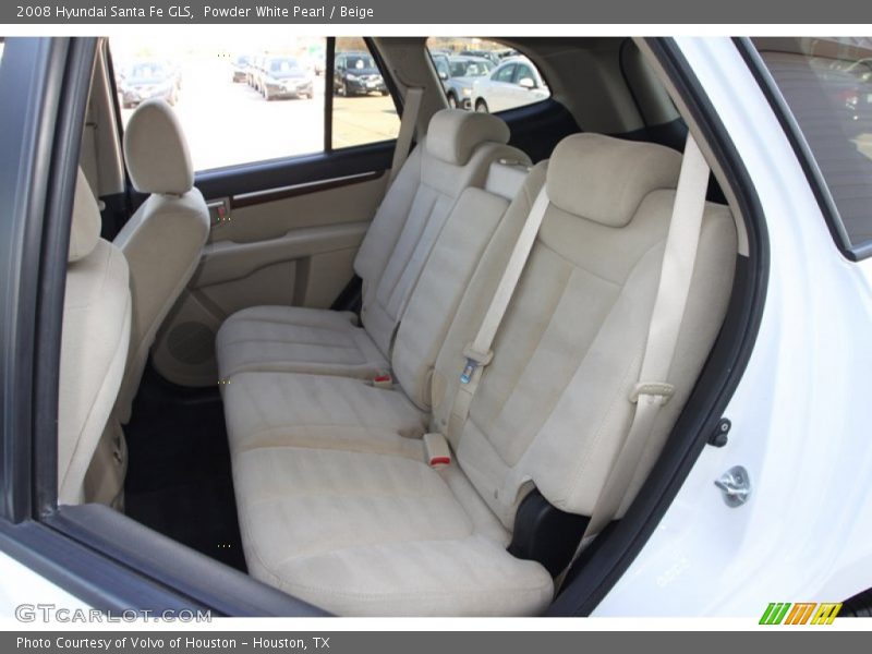 Powder White Pearl / Beige 2008 Hyundai Santa Fe GLS