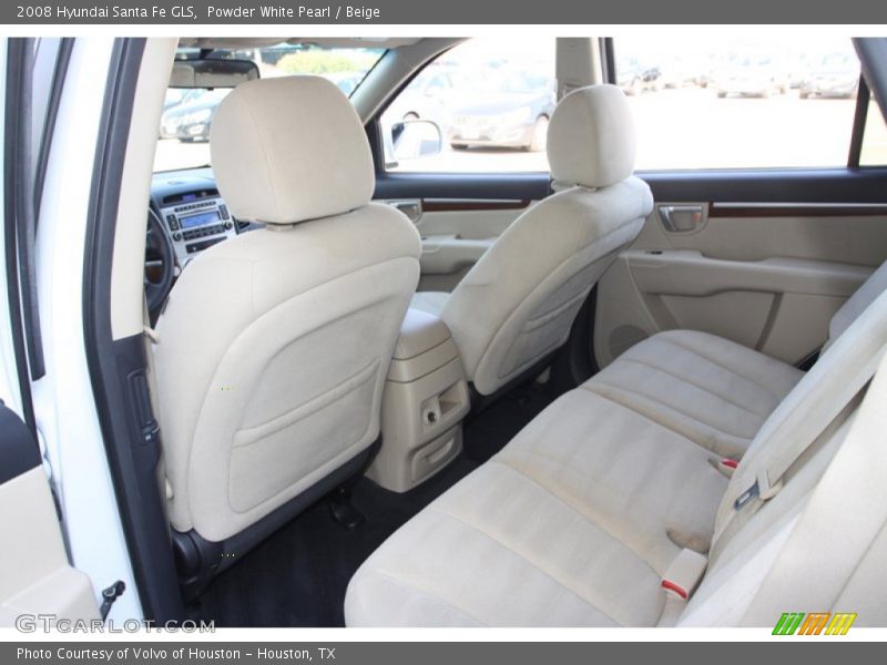 Powder White Pearl / Beige 2008 Hyundai Santa Fe GLS