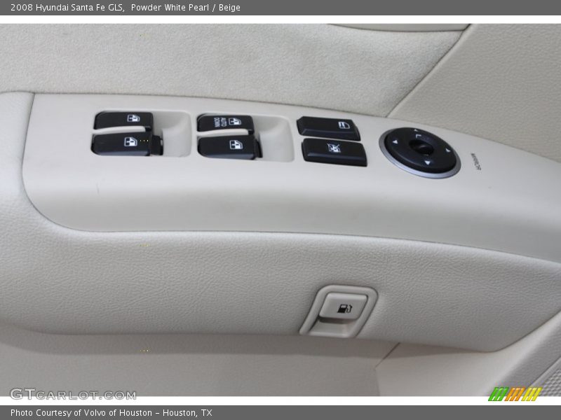 Powder White Pearl / Beige 2008 Hyundai Santa Fe GLS
