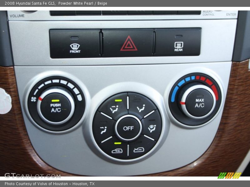 Powder White Pearl / Beige 2008 Hyundai Santa Fe GLS