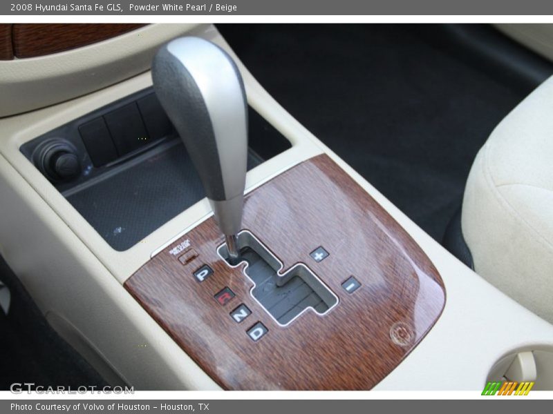 Powder White Pearl / Beige 2008 Hyundai Santa Fe GLS