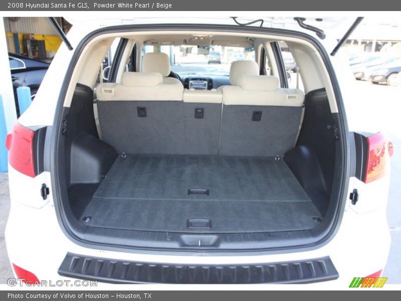 Powder White Pearl / Beige 2008 Hyundai Santa Fe GLS