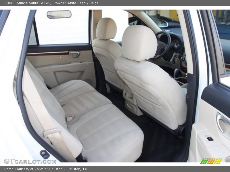 Powder White Pearl / Beige 2008 Hyundai Santa Fe GLS